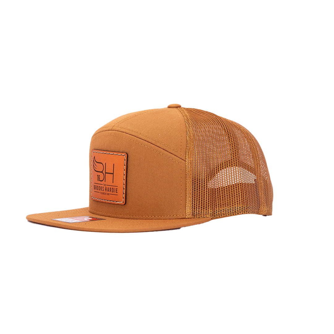 7 Panel Trucker Hat - Caramel